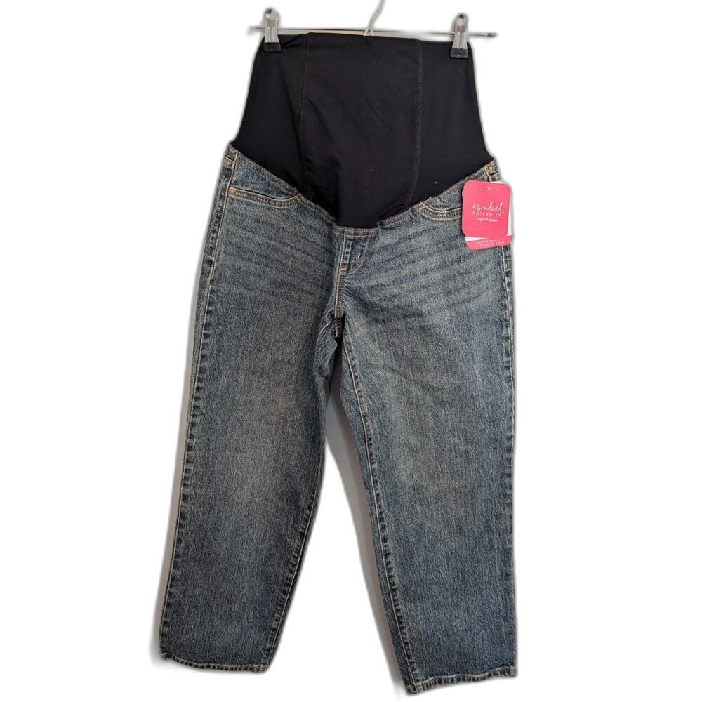 Isabel Maternity Vintage Straight Jeans Size 2 Crossover Panel NWT